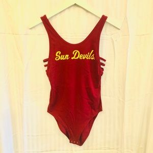 ASU Sun Devils maroon leotard size xs